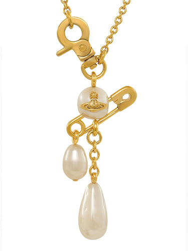 Vivienne Westwood - Claude Small Necklace in Gold/Creamrose Pearl