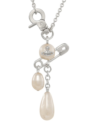 Vivienne Westwood - Claude Small Necklace in Platinum/Creamrose Pearl