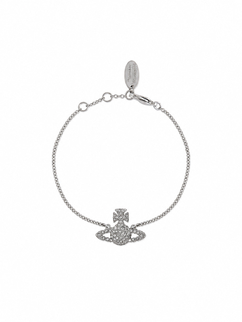 Vivienne Westwood │ Grace Bas Relief Bracelet in Platinum/Crystal