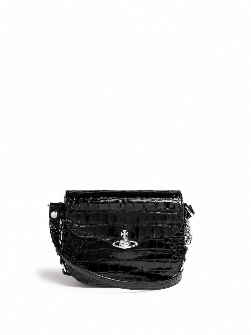 Vivienne Westwood | Hunter Flap Crossbody in Black