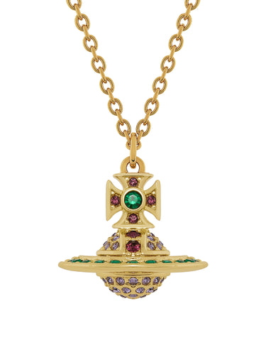 Kika Orb Pendant in Gold Emerald from Vivienne Westwood