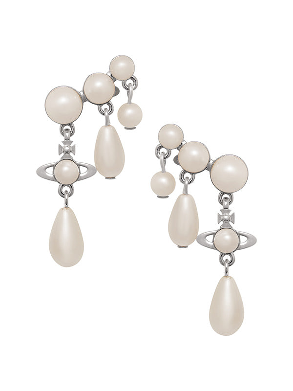 Vivienne Westwood - Marybeth earrings in platinum and pearl - 1