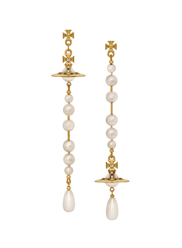 Vivienne Westwood - Broken Pearl earrings in gold - 2