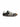 Wales Bonner x Adidas Karintha OG in Core Black Wonder White Lush Blue black leather sneaker with three-stripe detail and gold-tone eyelets, side profile – Wales Bonner x Adidas SS26