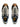 Wales Bonner x Adidas Karintha OG in Core Black Wonder White Lush Blue black leather sneaker with co-branded insole and gold-tone eyelets, top view – Wales Bonner x Adidas SS26