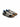 Wales Bonner x Adidas Karintha OG in Core Black Wonder White Lush Blue black leather sneaker with three-stripe detail and lush blue collar, diagonal side view – Wales Bonner x Adidas SS26