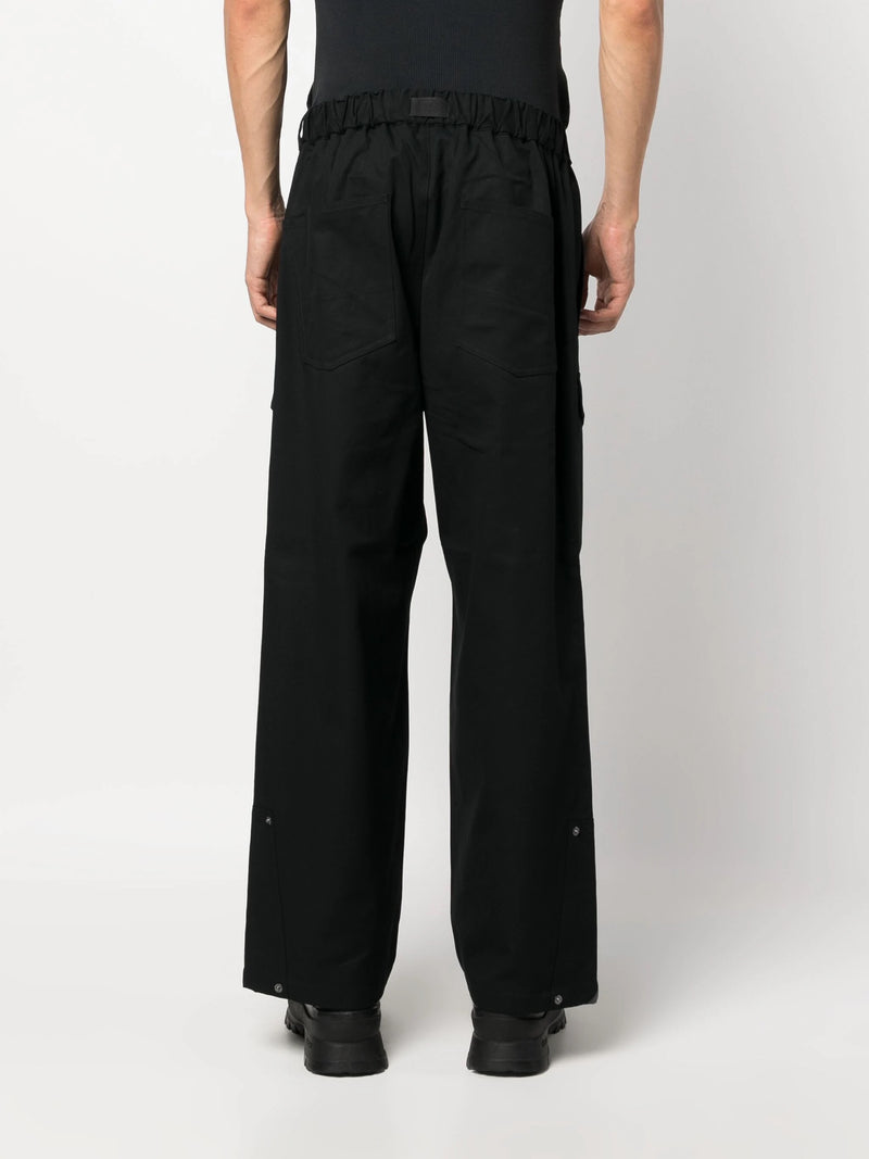 Y-3 - graphic workwear pants in black - 4