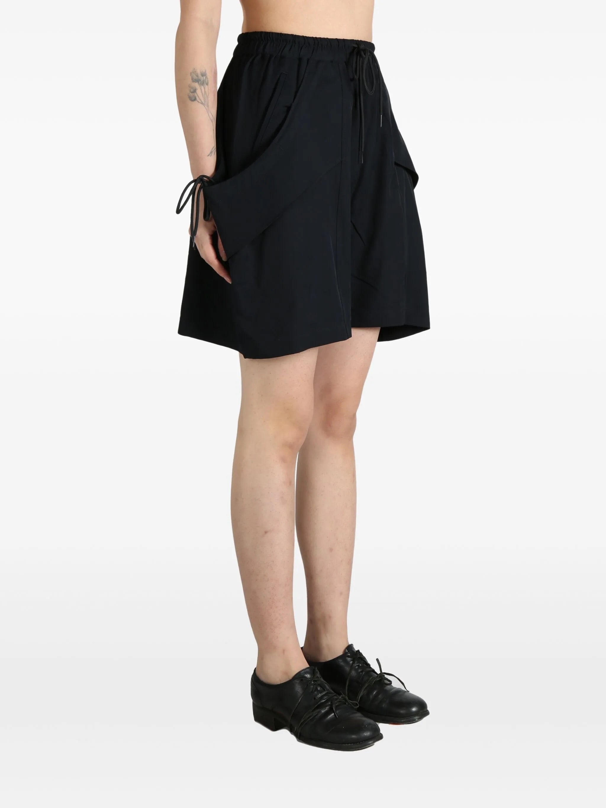 Rayon Twill Shorts in Black from Y-3