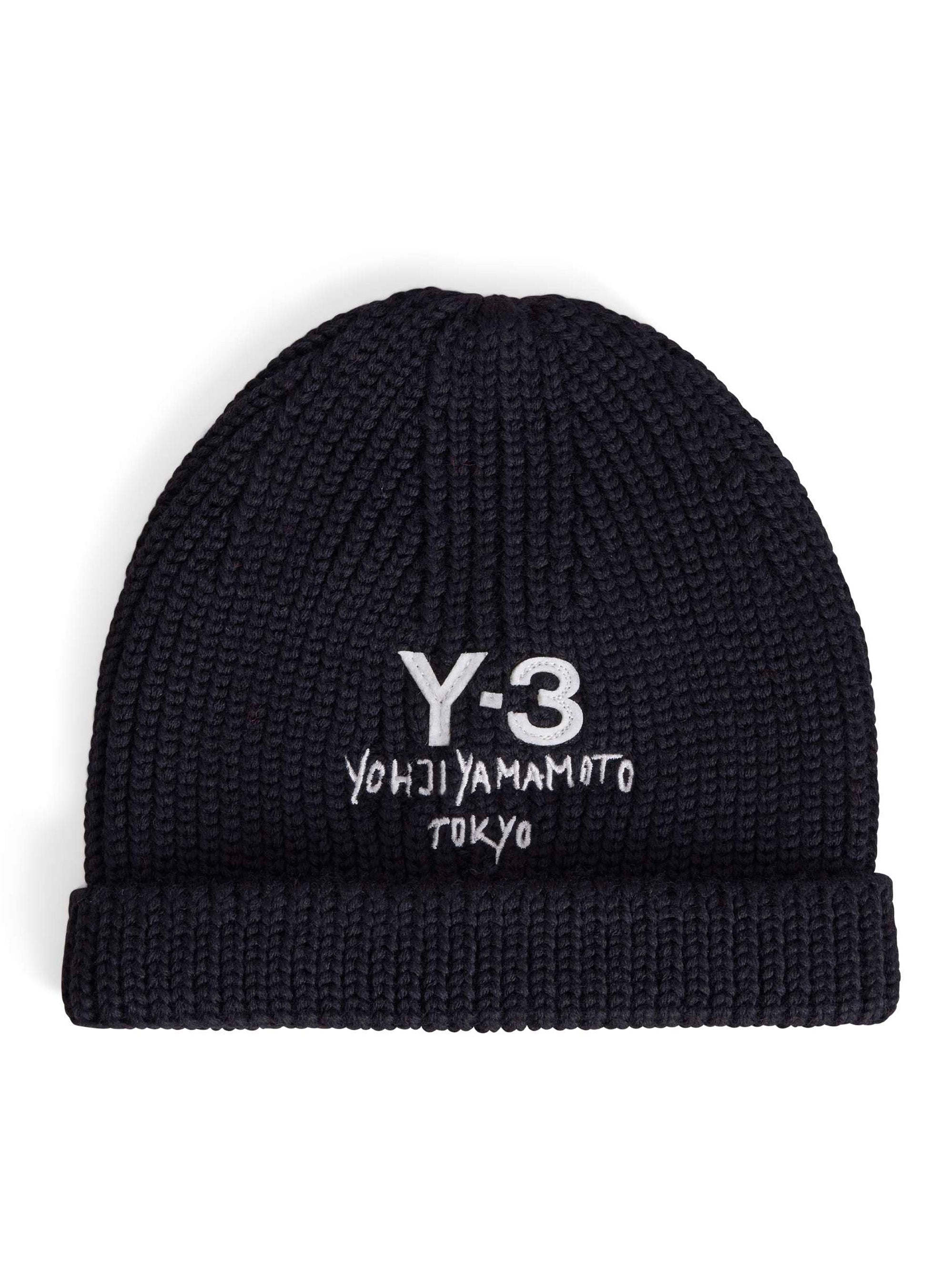 Women's Y-3 Knit Beanie – Black-[-Y-3-1
