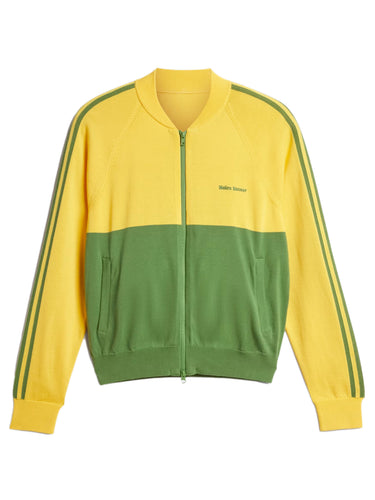 adidas Originals Wales Bonner - knit track top is yellow and green - 1