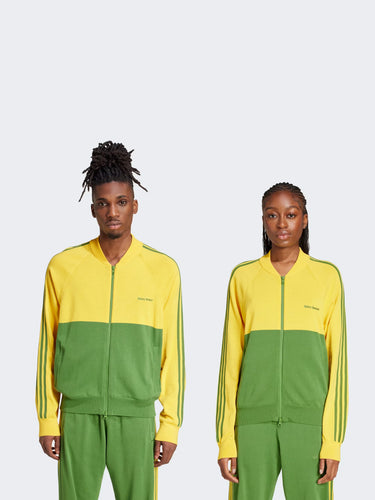 adidas Originals Wales Bonner - knit track top is yellow and green - 2