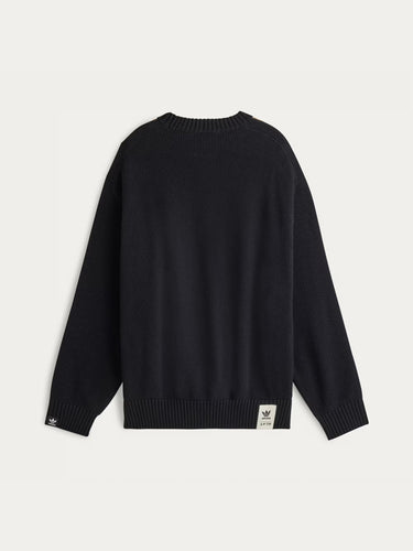 Knit Crew Neck Sweatshirt in Black from adidas x Song For The Mute