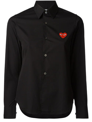 Women's Shirt Red Heart - Black-[-Comme des Garçons Play-1