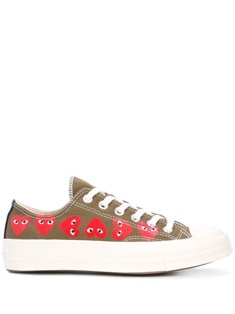 CONVERSE LOW 'CHUCK TAYLOR' SNEAKERS - KHAKI-[-Comme des Garçons Play-1