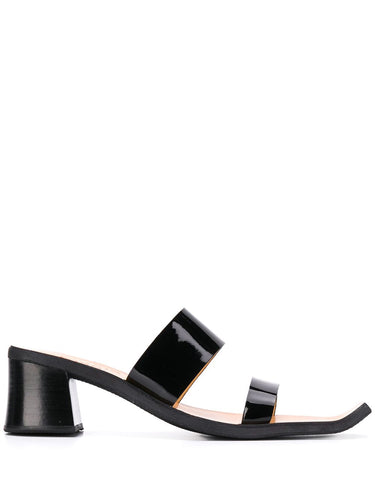 Rupie Heel Sandal - Black Patent-[-Martine Rose-1
