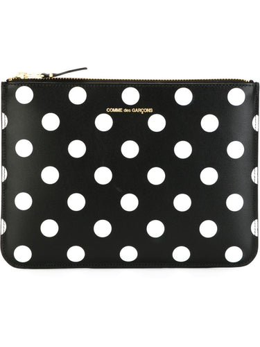 Comme des Garçons Wallet - SA5100PD Wallet in Printed Polka Dot Black
