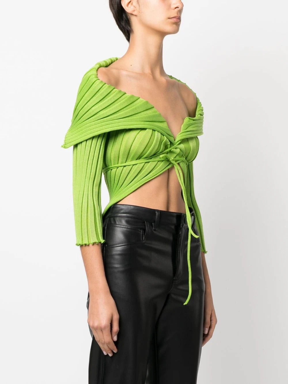 Ara Wide Collar Cardigan - Apple Green-[-A. Roege Hove-3