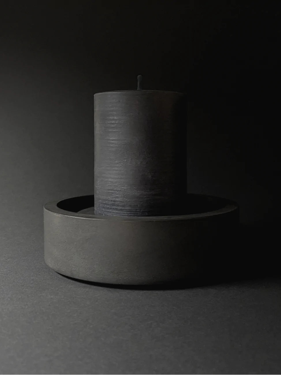 Blackout Candle and Candle Plate-[-Concrete & Wax-2