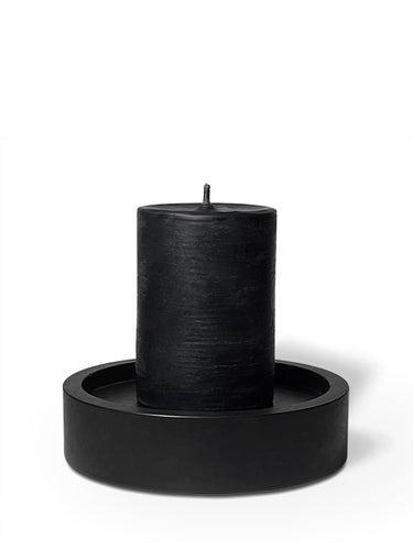 Blackout Candle and Candle Plate-[-Concrete & Wax-1
