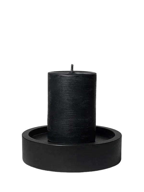 Blackout Candle and Candle Plate-[-Concrete & Wax-1