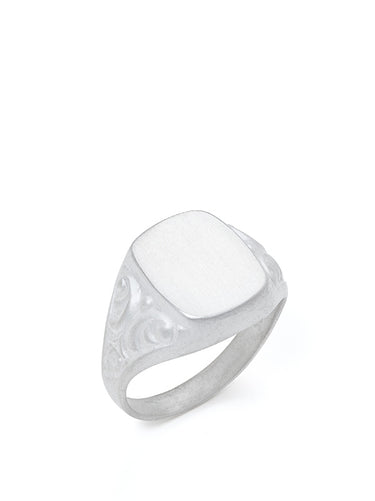 Flora Signet Ring - Sterling Silver-[-Edith Hegedüs-1