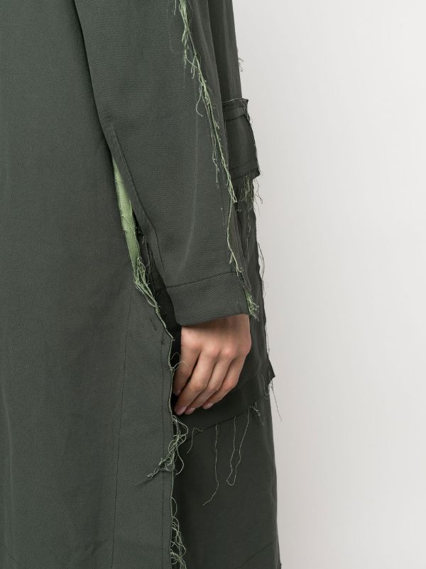 Henrik Vibskov coat - Flat Coat in khaki green