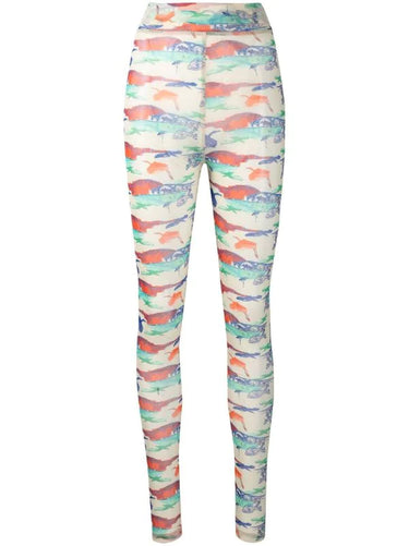 Henrik Vibskov mesh leggings - Mesh Leggings in orange cream birdie