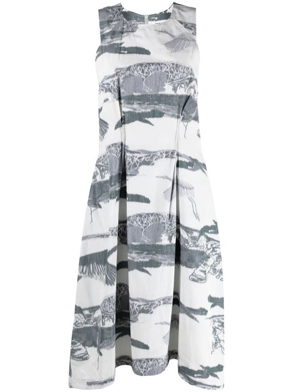 New Free Dress - Black White Ikat-[-Henrik Vibskov-1