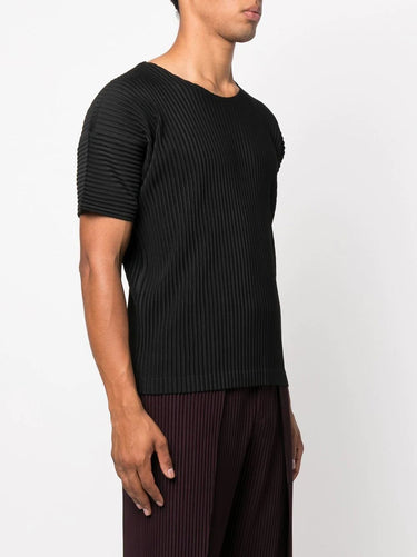 Drop 2 AW22 Short Sleeve T-Shirt - Black-[-Issey Miyake Homme Plisse-3