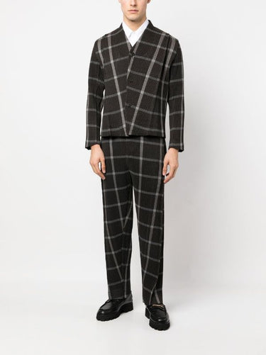 Tweed Pleats Jacket - Black Check-[-Issey Miyake Homme Plisse-2
