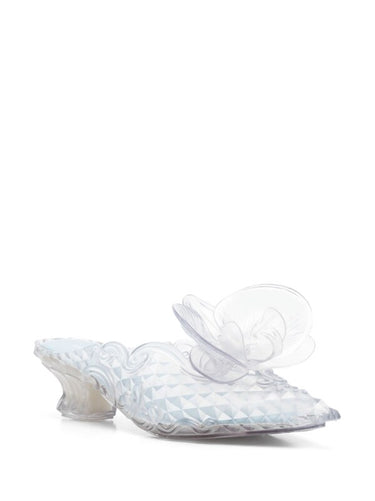 Court Shoe with Flower in Clear-[-Melissa x Y Project-2