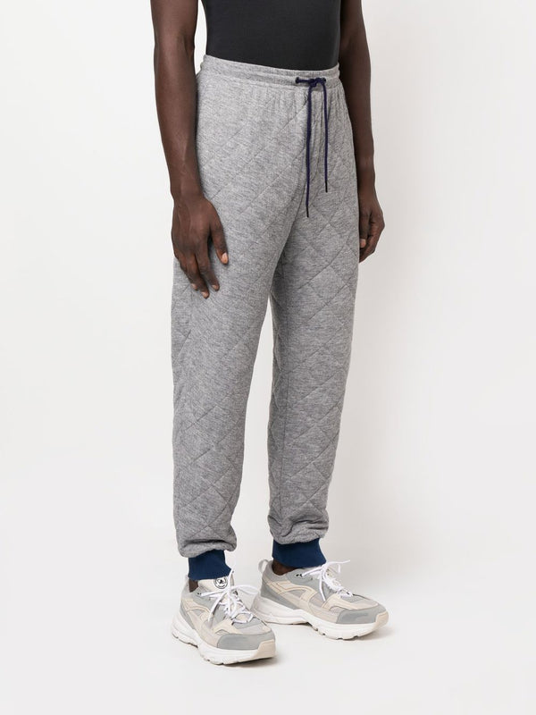 Quilted Logo Pants - Grey