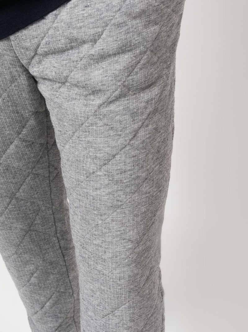 Quilted Logo Pants - Grey