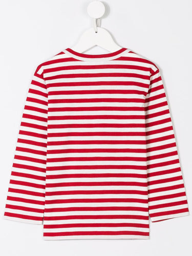 Kids Striped Play Tee - Red-[-Comme des Garçons Play KIDS-2
