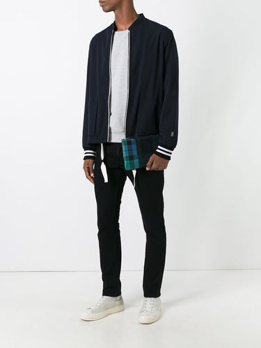 Comme des Garcons Wallets - zipped clutch in tartan patchwork green - 2