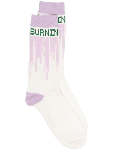Dripping Love Socks Homme - Purple Love Burning-[-Henrik Vibskov-1