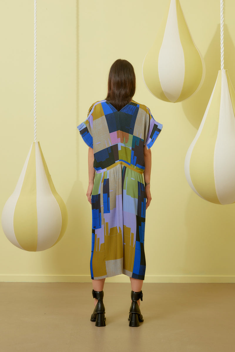 Henrik Vibskov - Transit plisse dress in Boxes Overlap - 4