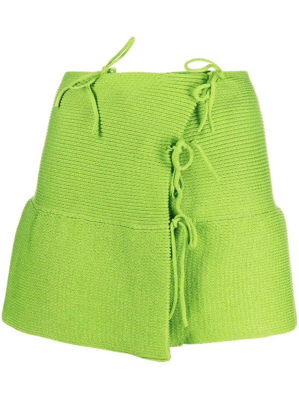 Amalie Roege Hove skirt - Emma Flared Mini Skirt in apple green 