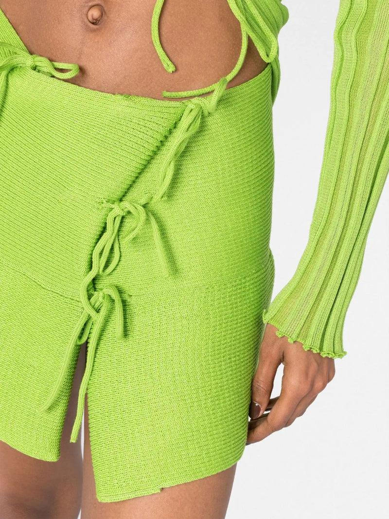 Amalie Roege Hove skirt - Emma Flared Mini Skirt in apple green 
