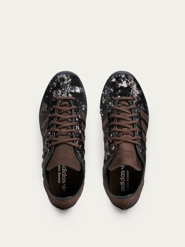 Karintha Sequin Lo Sneakers in Dark Brown from Adidas Originals x Wales Bonner