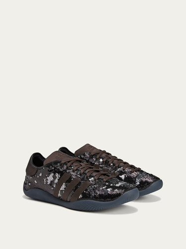 Karintha Sequin Lo Sneakers in Dark Brown from Adidas Originals x Wales Bonner