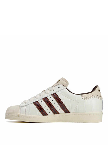 WB Superstar Sneakers - White / Fox Brown / White-[-Adidas x Wales Bonner-4