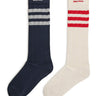 WB Crew High Sock - Cream White / Navy-[-Adidas x Wales Bonner-1