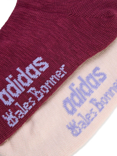 WB Three Stripes Socks - Maroon / Wonqua-[-Adidas x Wales Bonner-3