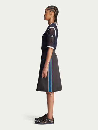 Womens Satin Skirt in Black from Adidas Originals x Wales Bonner