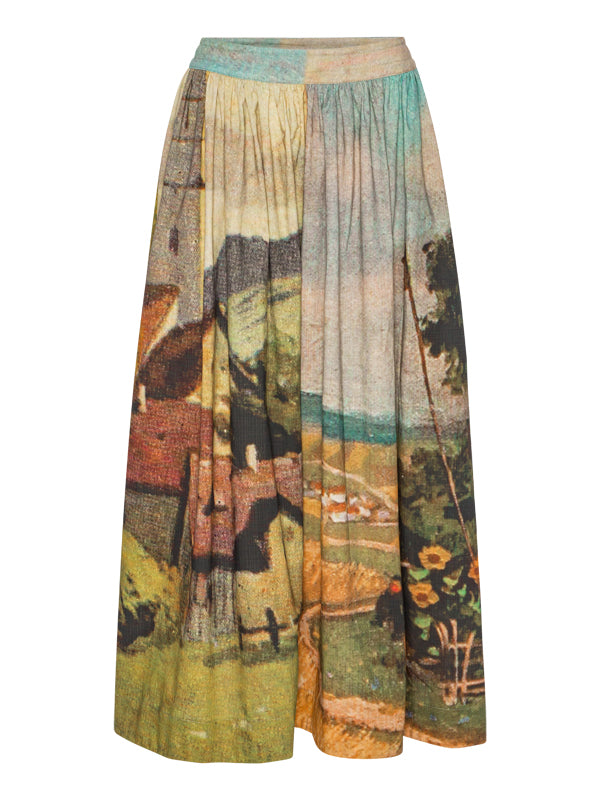 Anntian - cotton skirt in print D - 1