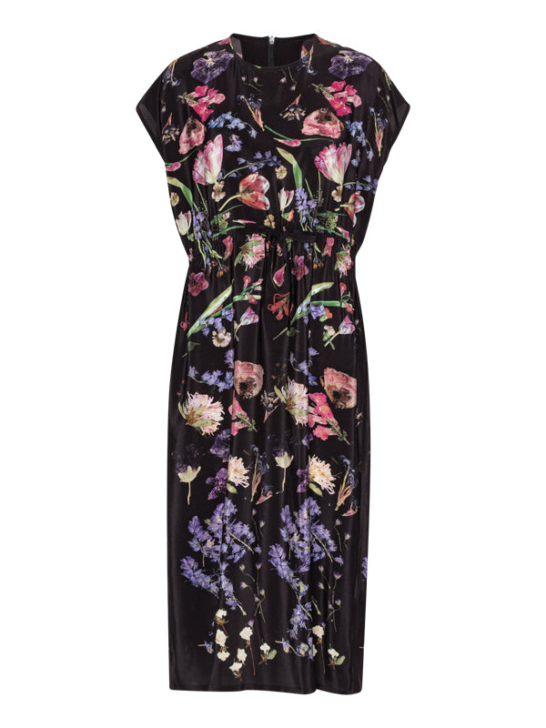 Anntian dress - Simple Dress in Print I-Pressed Flowers 
