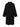Front view of the Black Crane Crinkled Coat in black, featuring a wrinkled textured fabric, thin notch lapel, front button closure, long sleeves, and side pockets.