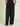 Black Crane - Straight Pleated Pants in Black