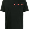 Unisex 3 Heart Short Sleeve T-shirt - Black-[-Comme des Garçons Play-1